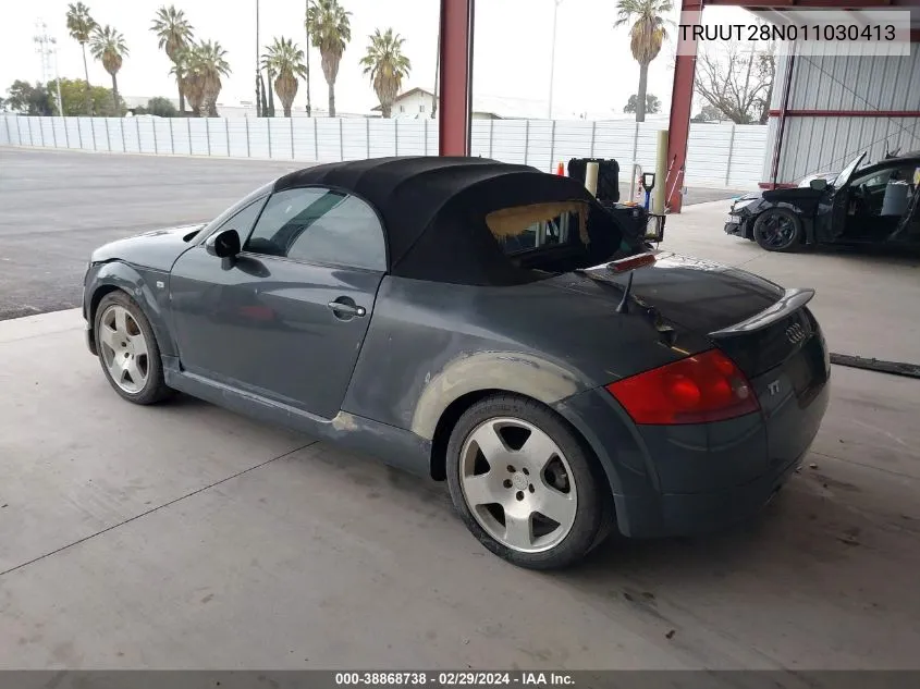 2001 Audi Tt VIN: TRUUT28N011030413 Lot: 38868738