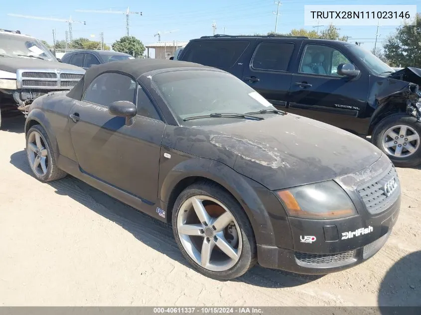 2001 Audi Tt VIN: TRUTX28N111023146 Lot: 40611337