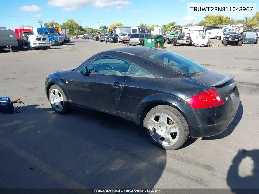 TRUWT28N811043967 2001 Audi Tt