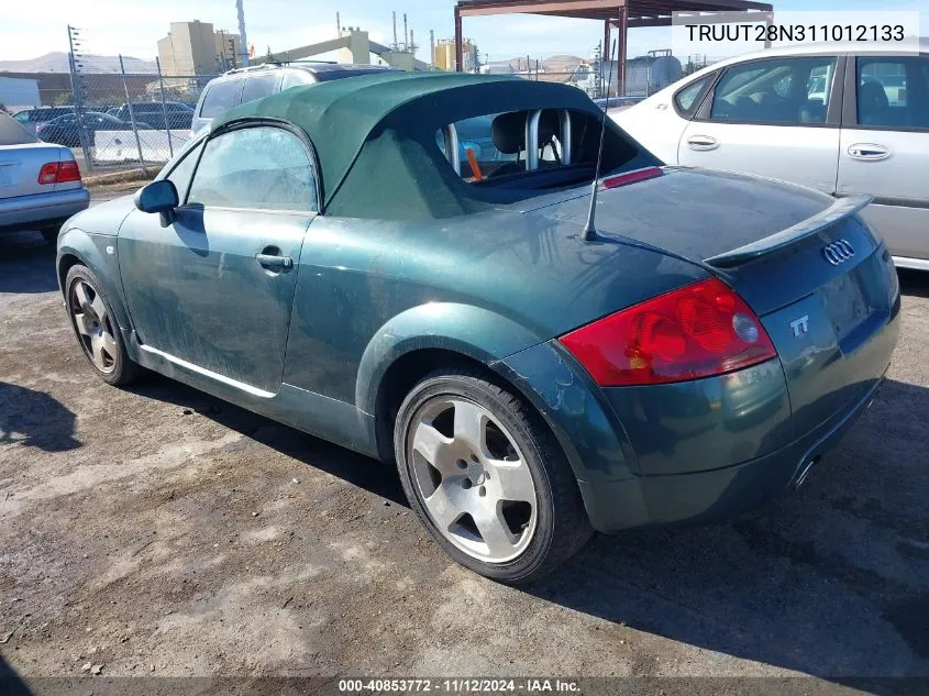 2001 Audi Tt VIN: TRUUT28N311012133 Lot: 40853772