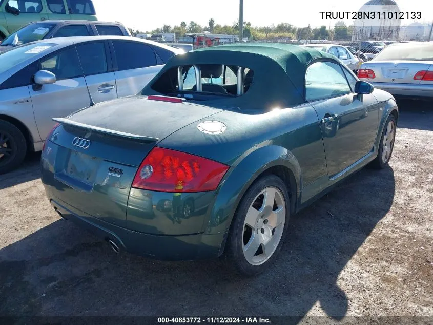 2001 Audi Tt VIN: TRUUT28N311012133 Lot: 40853772