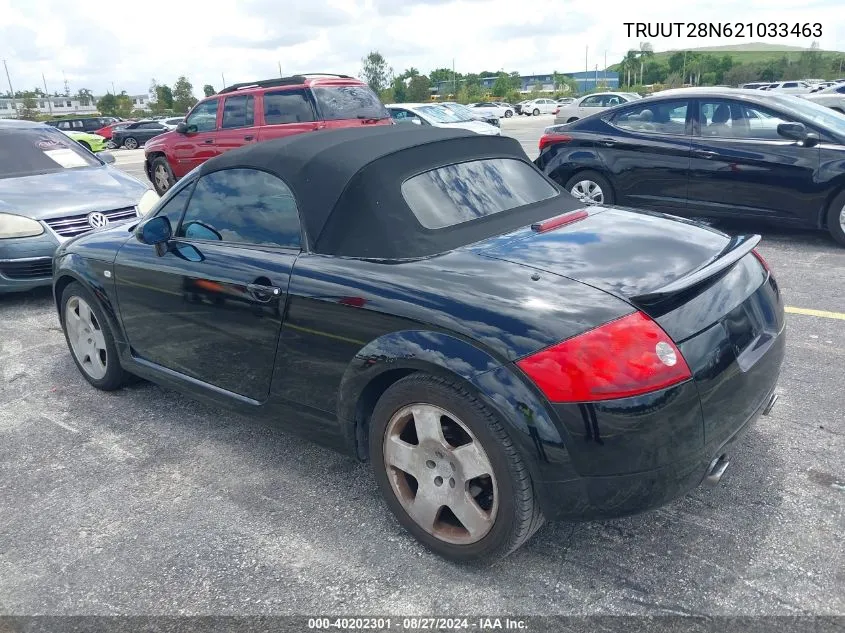 2002 Audi Tt 1.8L VIN: TRUUT28N621033463 Lot: 40202301