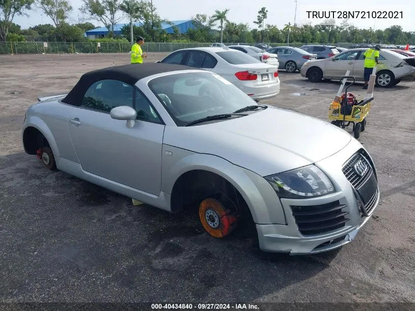 2002 Audi Tt 1.8L VIN: TRUUT28N721022021 Lot: 40434840