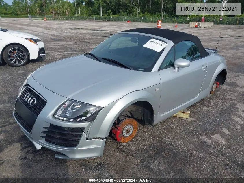 2002 Audi Tt 1.8L VIN: TRUUT28N721022021 Lot: 40434840