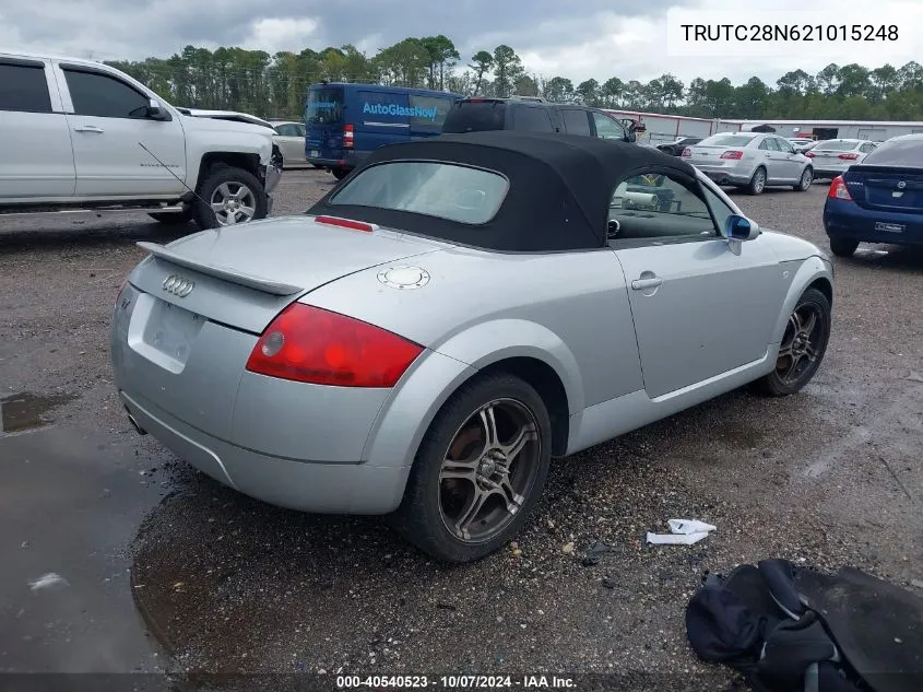 2002 Audi Tt 1.8L VIN: TRUTC28N621015248 Lot: 40540523