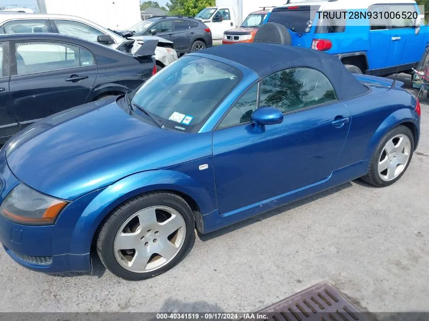 2003 Audi Tt 1.8L VIN: TRUUT28N931006520 Lot: 40341519