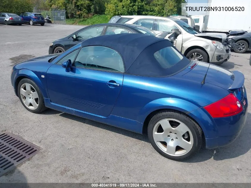 2003 Audi Tt 1.8L VIN: TRUUT28N931006520 Lot: 40341519