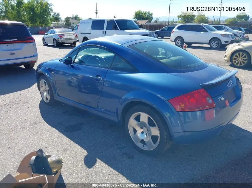 2003 Audi Tt 1.8L VIN: TRUSC28N131005496 Lot: 40438076