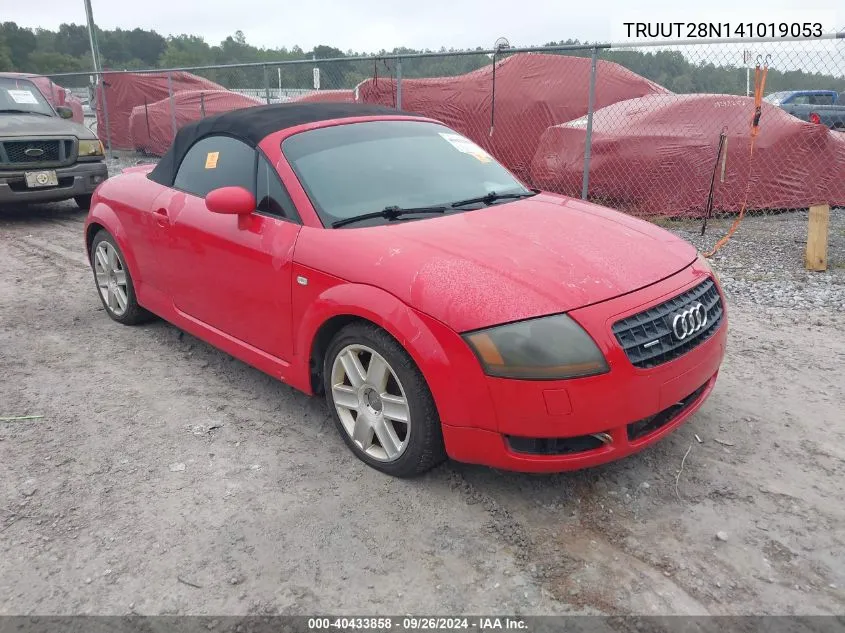 2004 Audi Tt 1.8L VIN: TRUUT28N141019053 Lot: 40433858