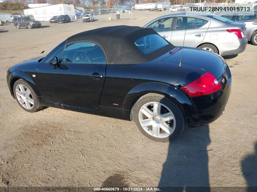 2004 Audi Tt 3.2L VIN: TRUUF28N941015713 Lot: 40660679