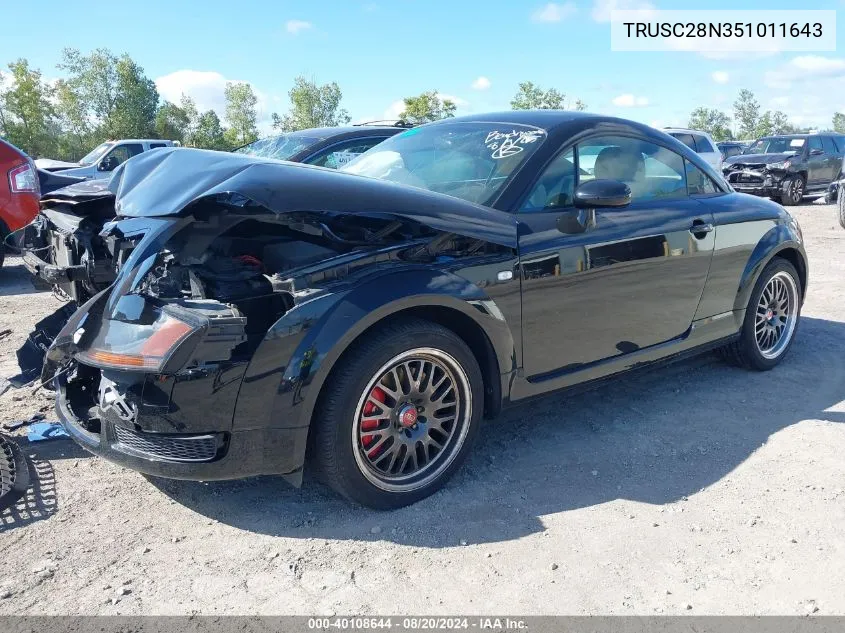 TRUSC28N351011643 2005 Audi Tt