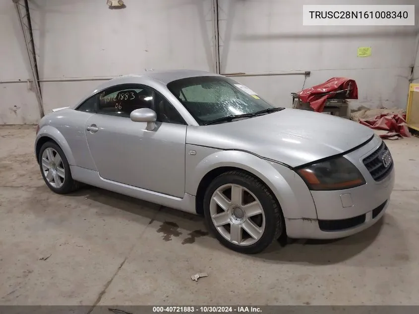 2006 Audi Tt 1.8L VIN: TRUSC28N161008340 Lot: 40721883