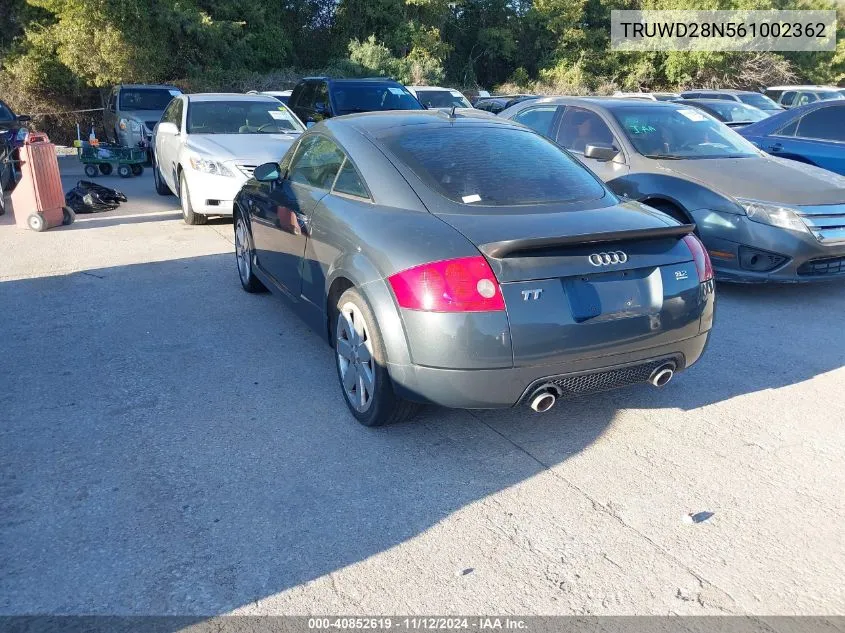 2006 Audi Tt 3.2L VIN: TRUWD28N561002362 Lot: 40852619