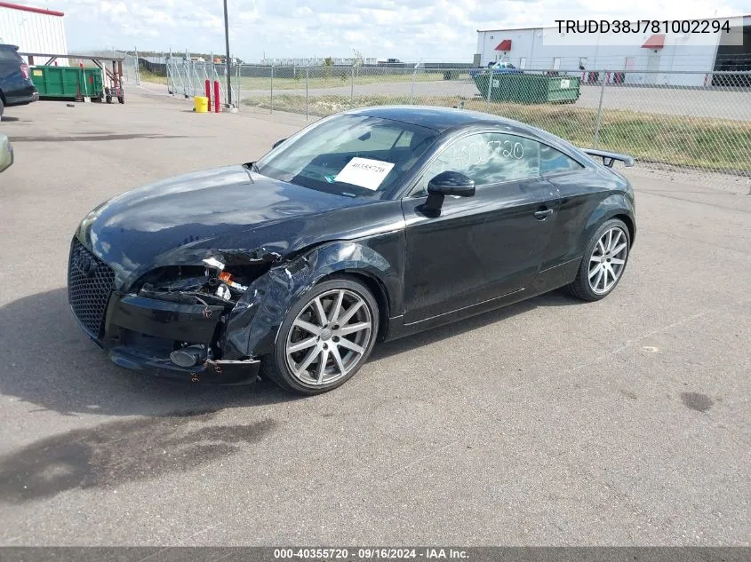 TRUDD38J781002294 2008 Audi Tt 3.2