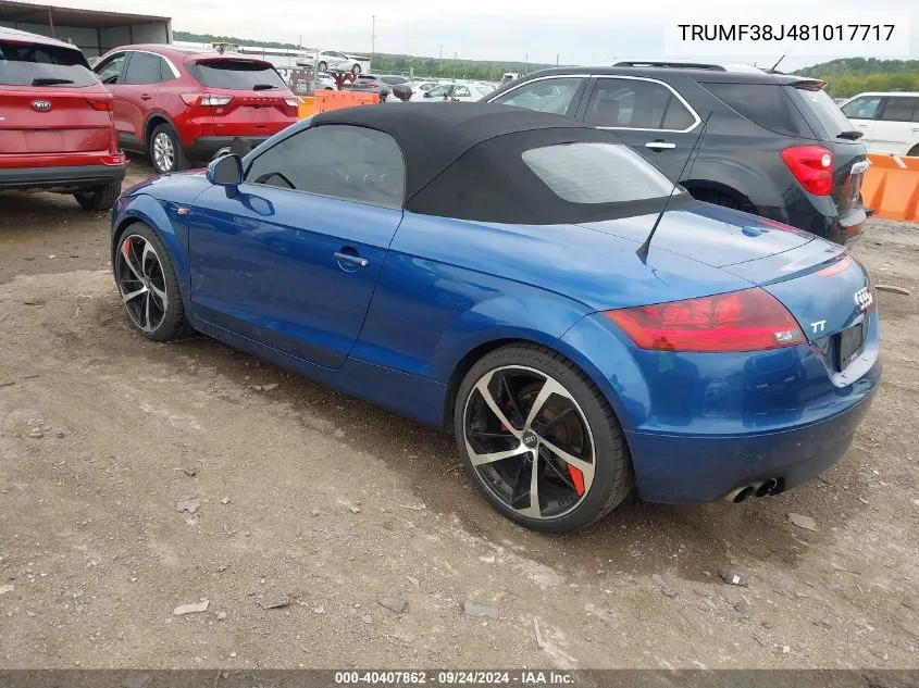 TRUMF38J481017717 2008 Audi Tt 2.0T