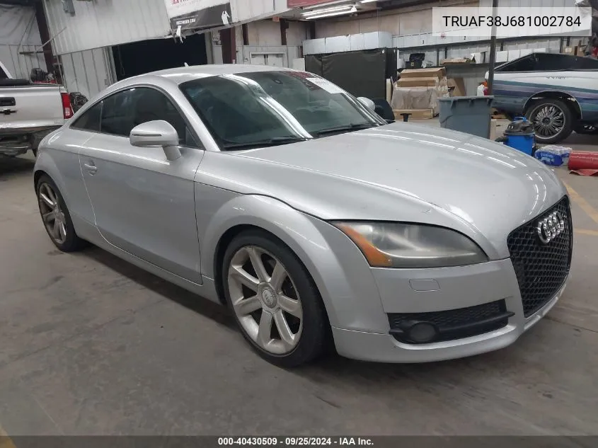 2008 Audi Tt 2.0T VIN: TRUAF38J681002784 Lot: 40430509