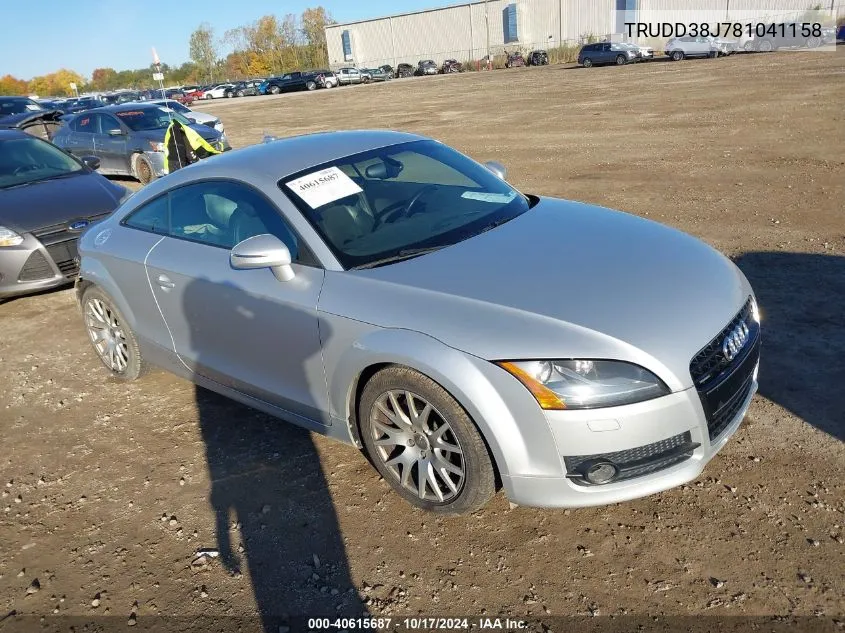 TRUDD38J781041158 2008 Audi Tt 3.2