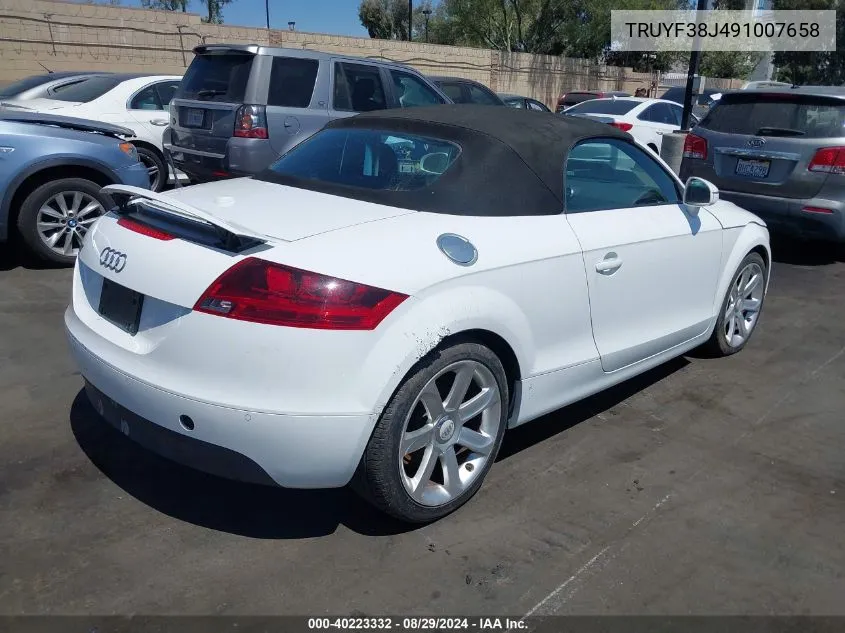 2009 Audi Tt 2.0T VIN: TRUYF38J491007658 Lot: 40223332