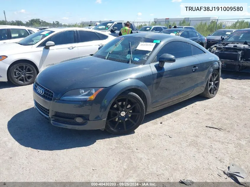 2009 Audi Tt 2.0T VIN: TRUAF38J191009580 Lot: 40430203