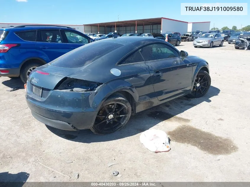 2009 Audi Tt 2.0T VIN: TRUAF38J191009580 Lot: 40430203