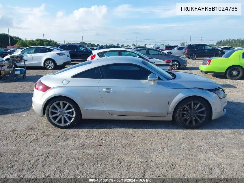 TRUKFAFK5B1024738 2011 Audi Tt 2.0T Premium Plus