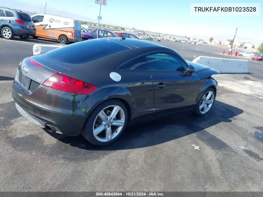 2011 Audi Tt 2.0T Premium Plus VIN: TRUKFAFK0B1023528 Lot: 40643944