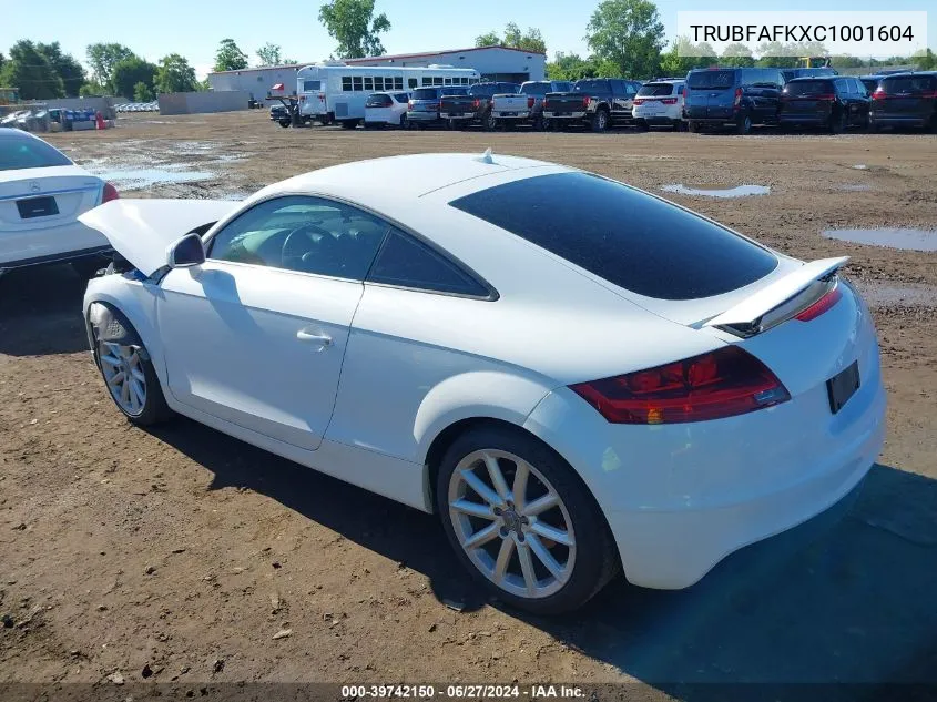 2012 Audi Tt 2.0T Premium Plus VIN: TRUBFAFKXC1001604 Lot: 39742150