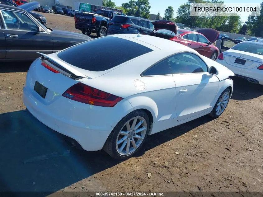 2012 Audi Tt 2.0T Premium Plus VIN: TRUBFAFKXC1001604 Lot: 39742150