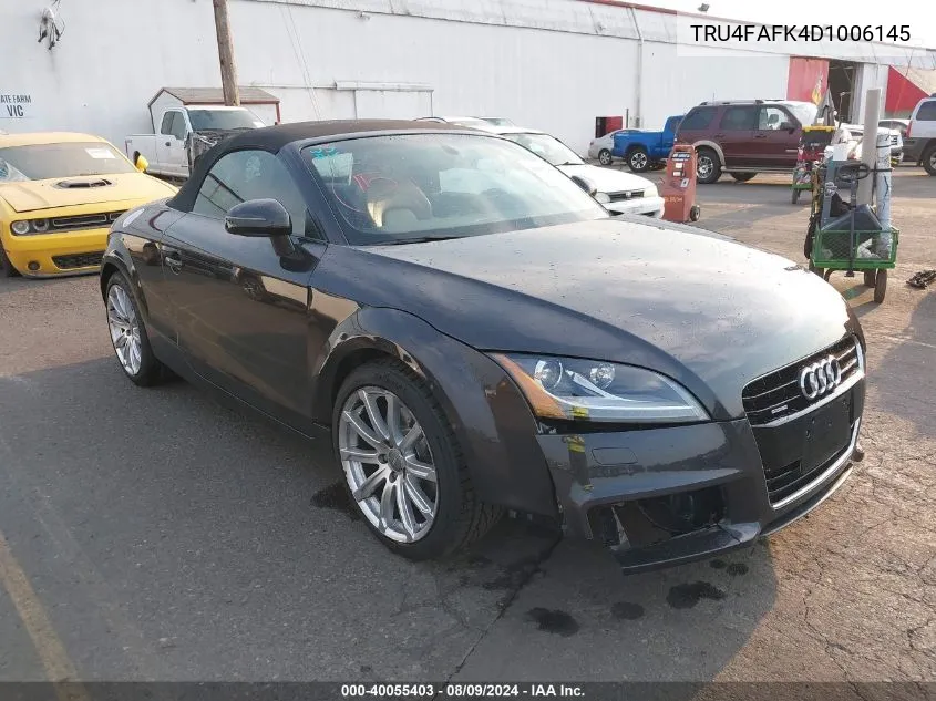 2013 Audi Tt 2.0T Premium Plus VIN: TRU4FAFK4D1006145 Lot: 40055403