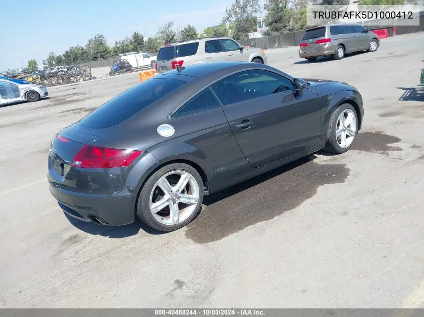 TRUBFAFK5D1000412 2013 Audi Tt 2.0T Premium Plus