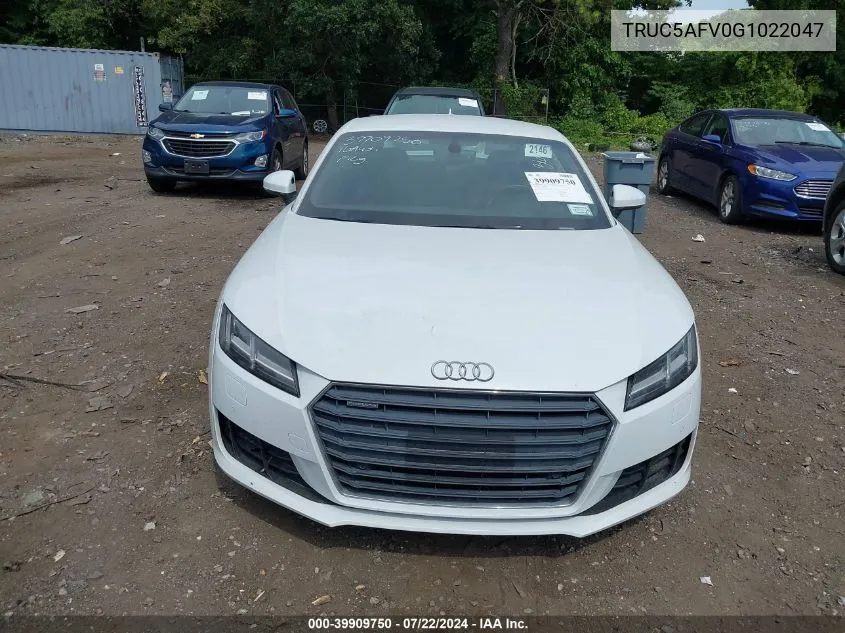 2016 Audi Tt 2.0T VIN: TRUC5AFV0G1022047 Lot: 39909750