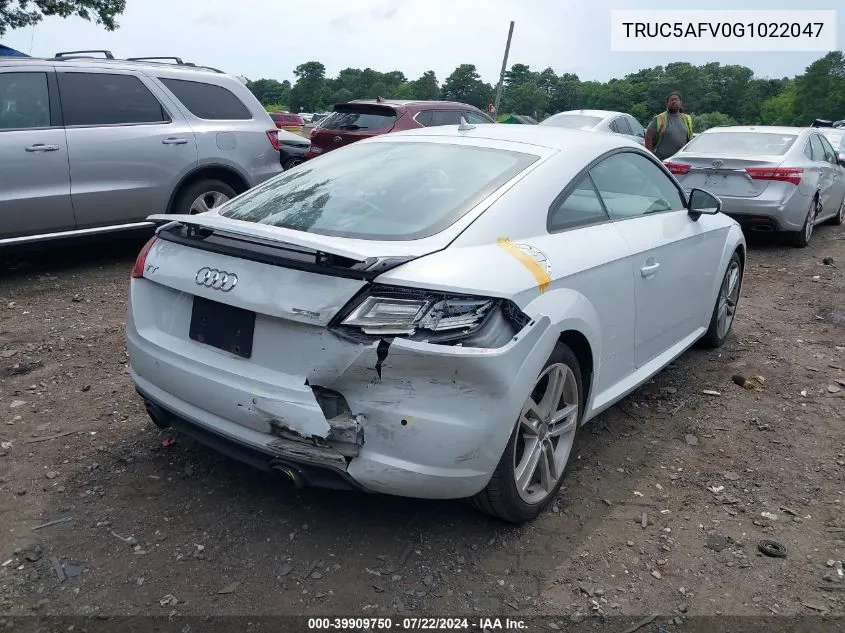 TRUC5AFV0G1022047 2016 Audi Tt 2.0T