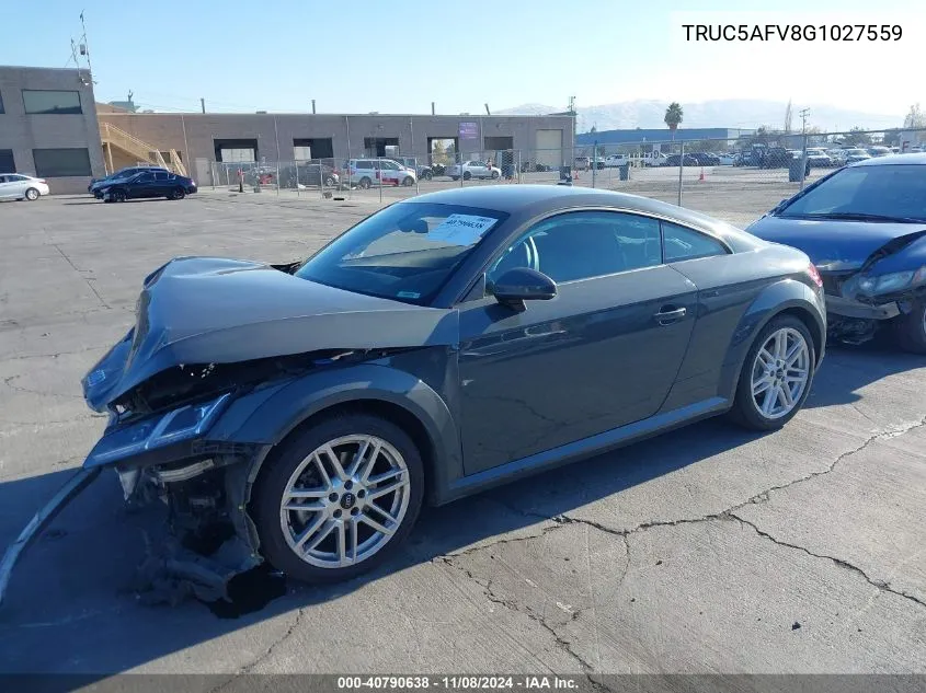 2016 Audi Tt 2.0T VIN: TRUC5AFV8G1027559 Lot: 40790638