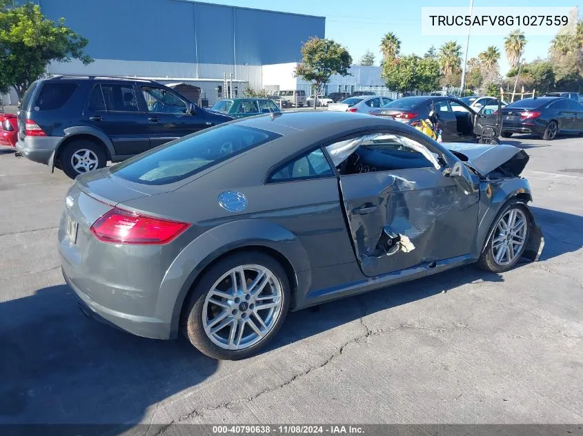 2016 Audi Tt 2.0T VIN: TRUC5AFV8G1027559 Lot: 40790638