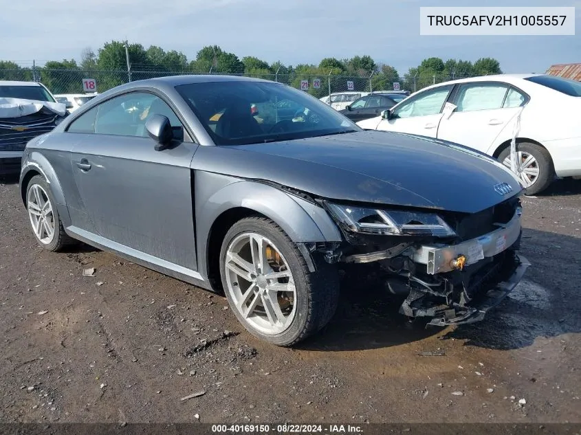 2017 Audi Tt 2.0T VIN: TRUC5AFV2H1005557 Lot: 40169150