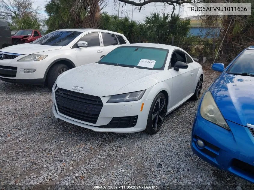 2018 Audi Tt 2.0T VIN: TRUC5AFV9J1011636 Lot: 40772897