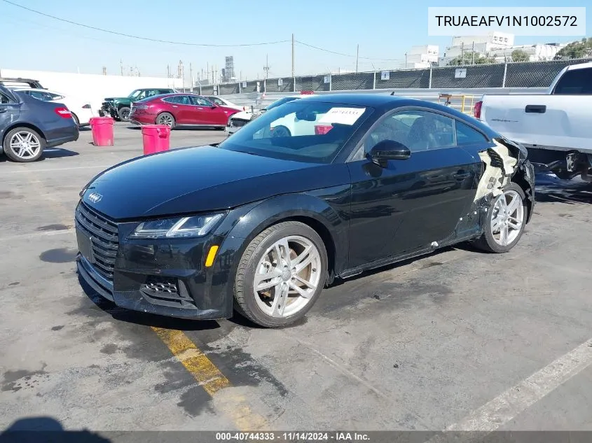 2022 Audi Tt 45 Tfsi Quattro S Tronic VIN: TRUAEAFV1N1002572 Lot: 40744333