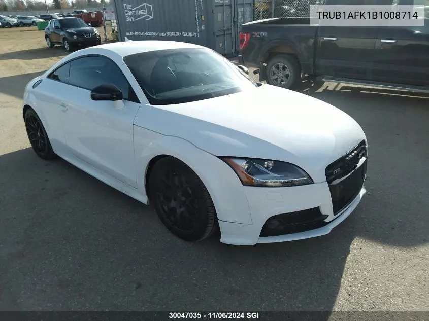 2011 Audi Tts Premium VIN: TRUB1AFK1B1008714 Lot: 30047035