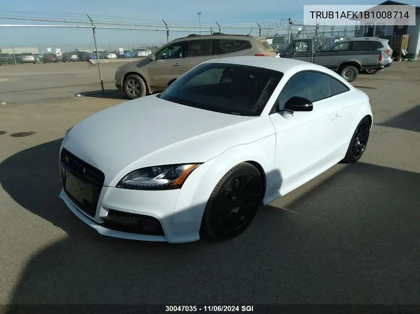 2011 Audi Tts Premium VIN: TRUB1AFK1B1008714 Lot: 30047035