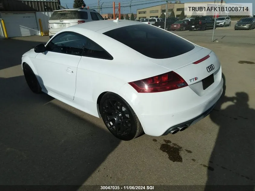 2011 Audi Tts Premium VIN: TRUB1AFK1B1008714 Lot: 30047035