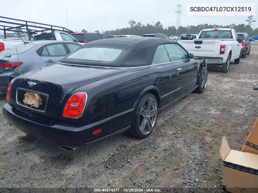 2007 Bentley Azure VIN: SCBDC47L07CX12519 Lot: 40574377