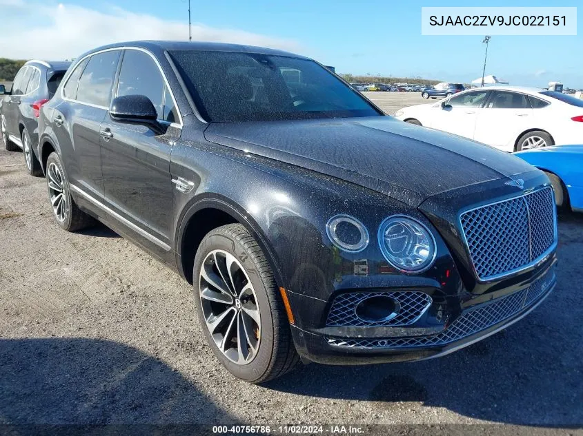 2018 Bentley Bentayga Activity Edition/Black Edition/Mulliner/Onyx Edition/W12 VIN: SJAAC2ZV9JC022151 Lot: 40756786