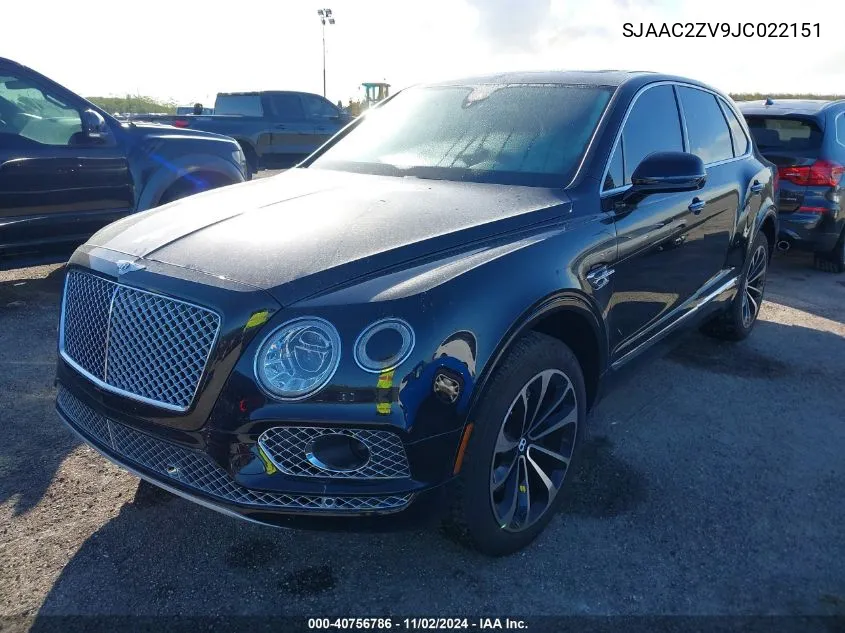 2018 Bentley Bentayga Activity Edition/Black Edition/Mulliner/Onyx Edition/W12 VIN: SJAAC2ZV9JC022151 Lot: 40756786