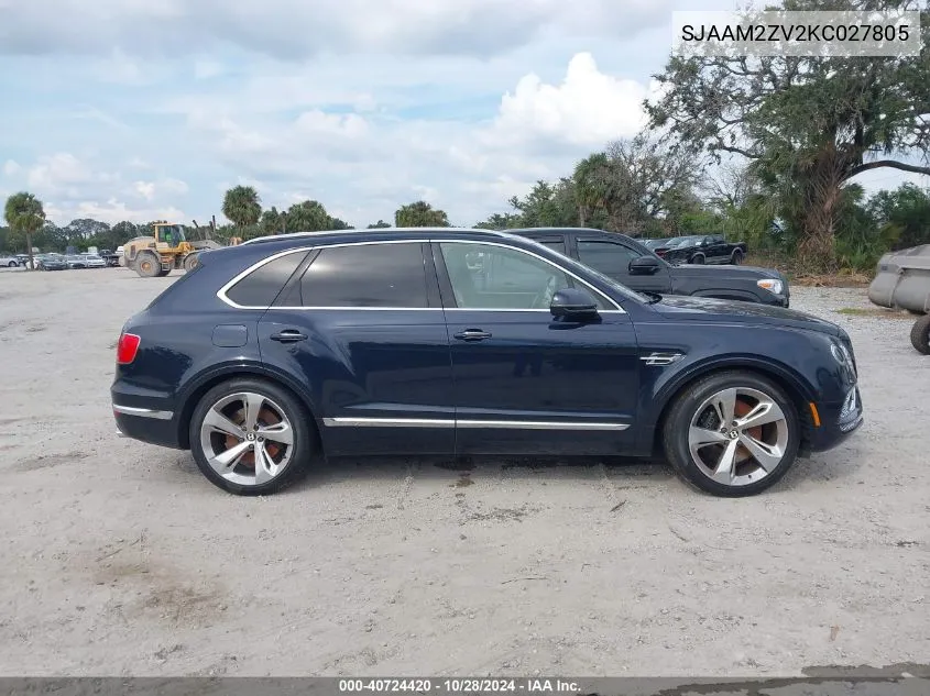 SJAAM2ZV2KC027805 2019 Bentley Bentayga V8