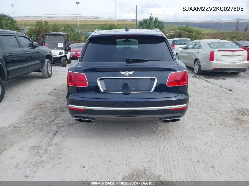 SJAAM2ZV2KC027805 2019 Bentley Bentayga V8