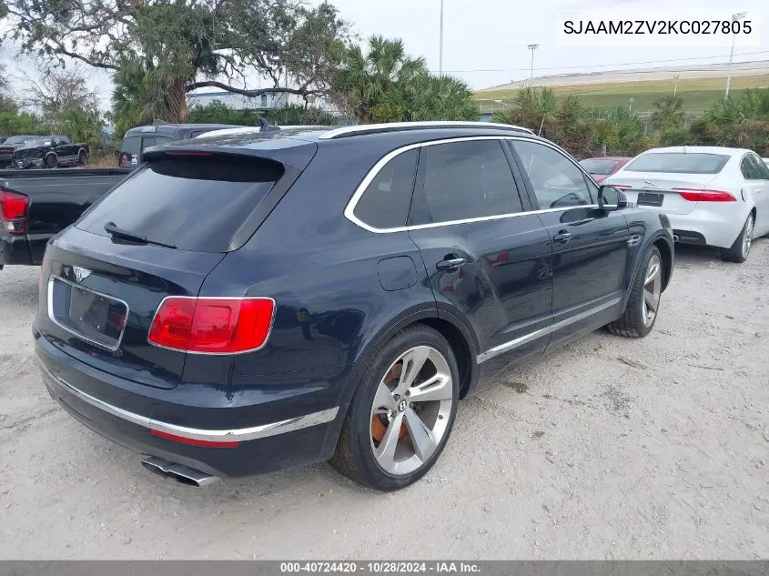 SJAAM2ZV2KC027805 2019 Bentley Bentayga V8