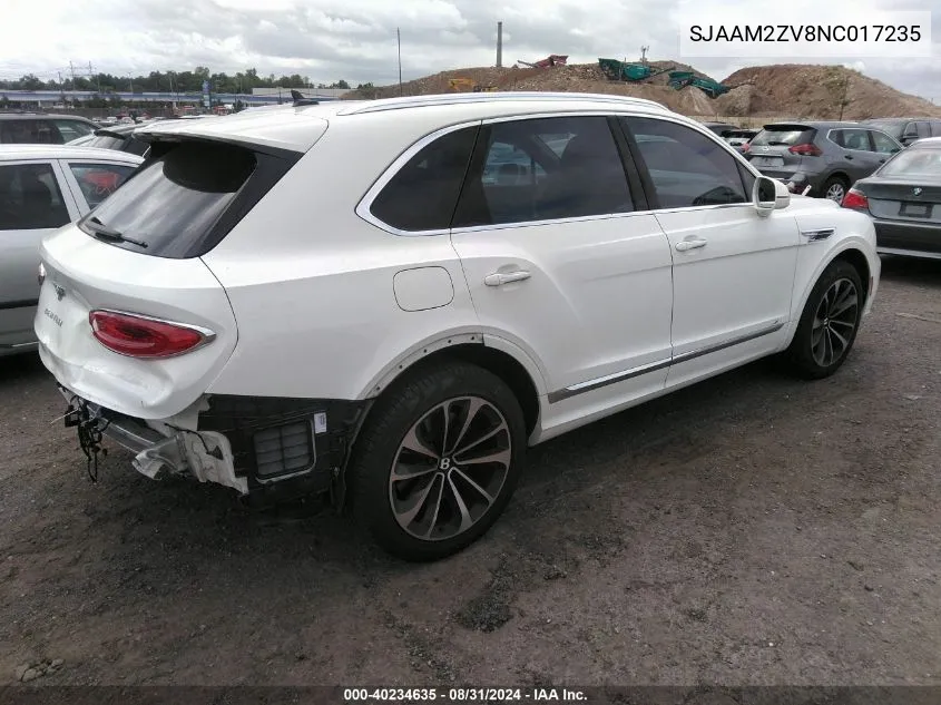 SJAAM2ZV8NC017235 2022 Bentley Bentayga S/V8