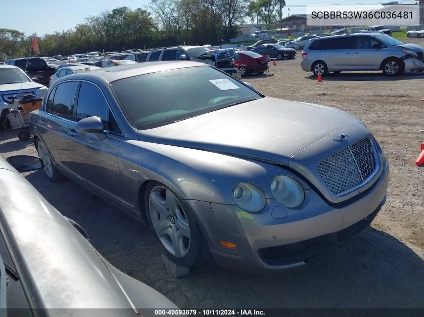 2006 Bentley Continental Flying Spur VIN: SCBBR53W36C036481 Lot: 40593879