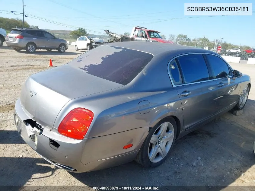 2006 Bentley Continental Flying Spur VIN: SCBBR53W36C036481 Lot: 40593879