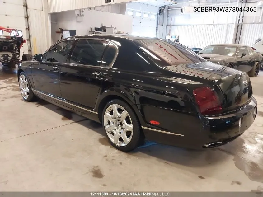 2007 Bentley Continental Flying Spur VIN: SCBBR93W378044365 Lot: 12111309